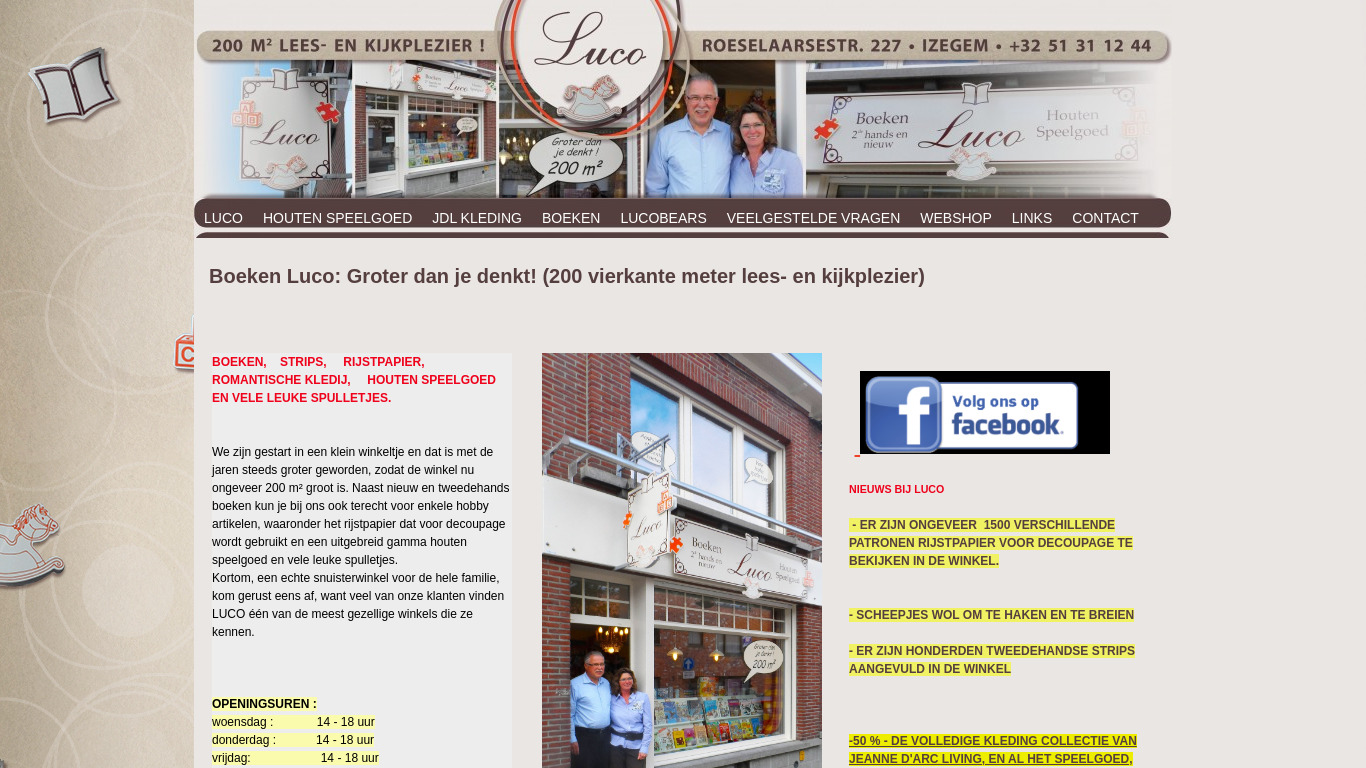 Website van Boeken Luco