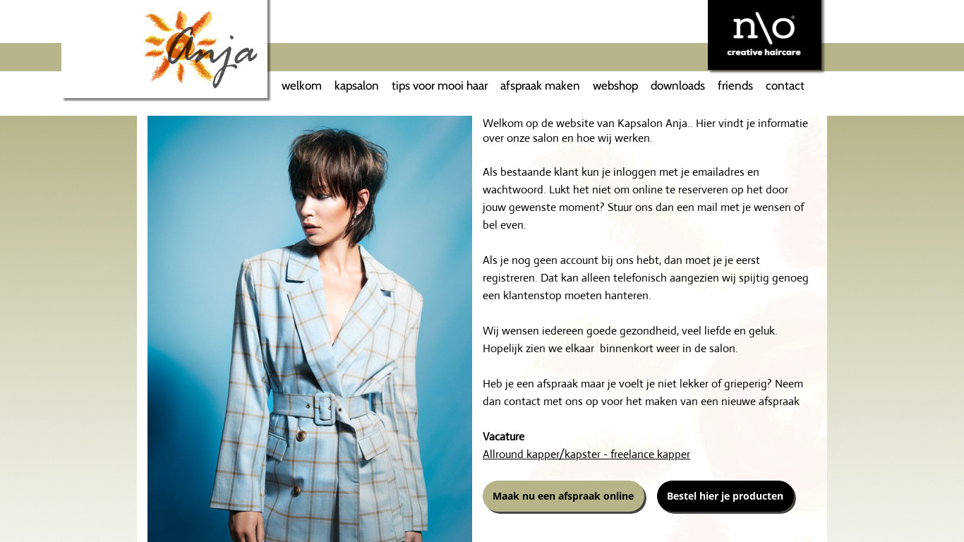 Website van Kapsalon-Anja
