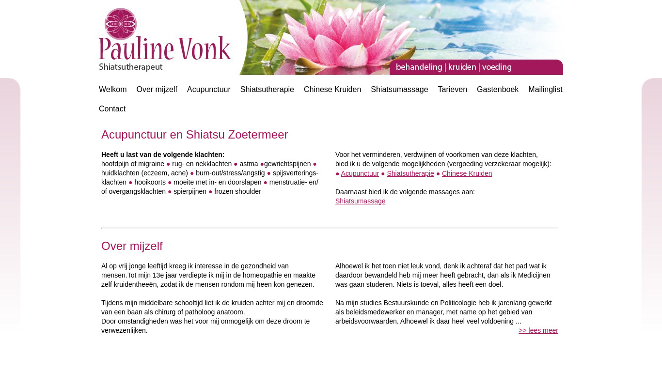Website van Pauline Vonk