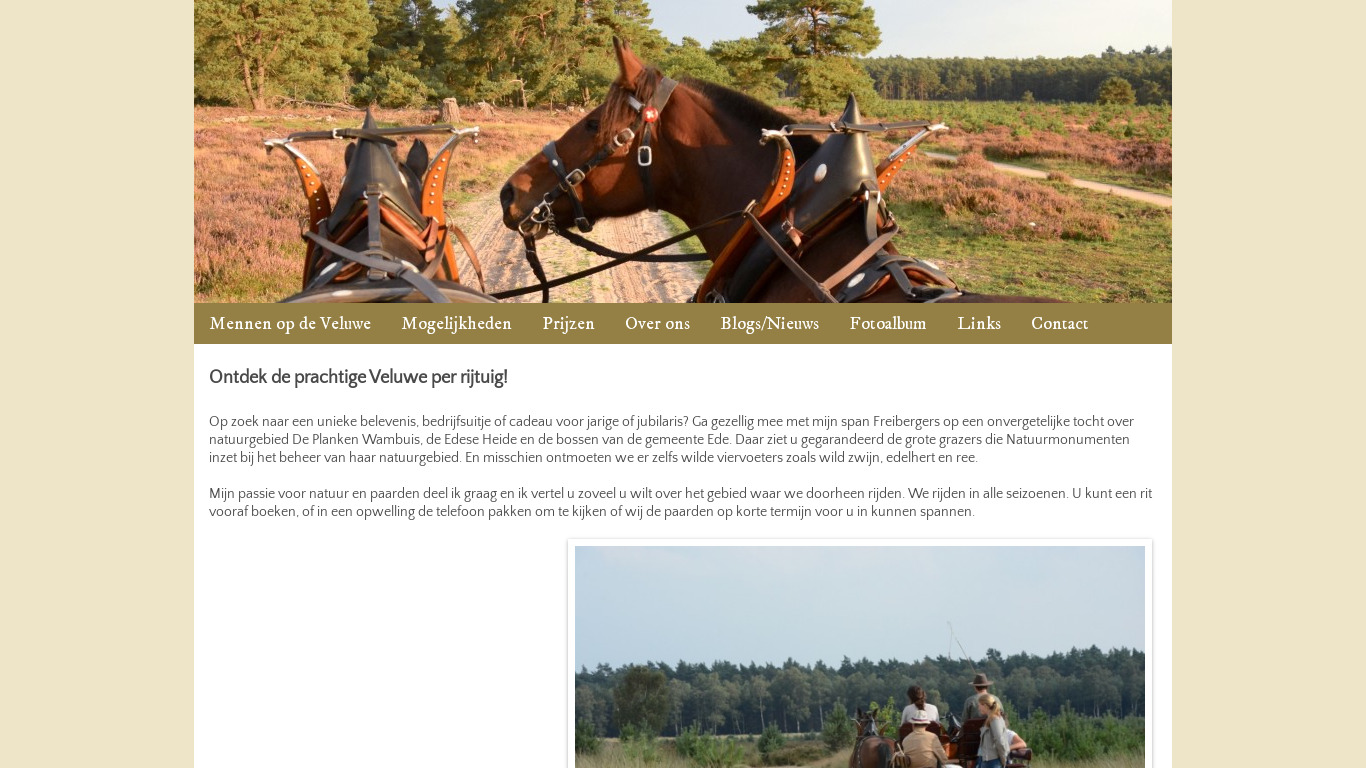 Website van Veluwe Mentocht 