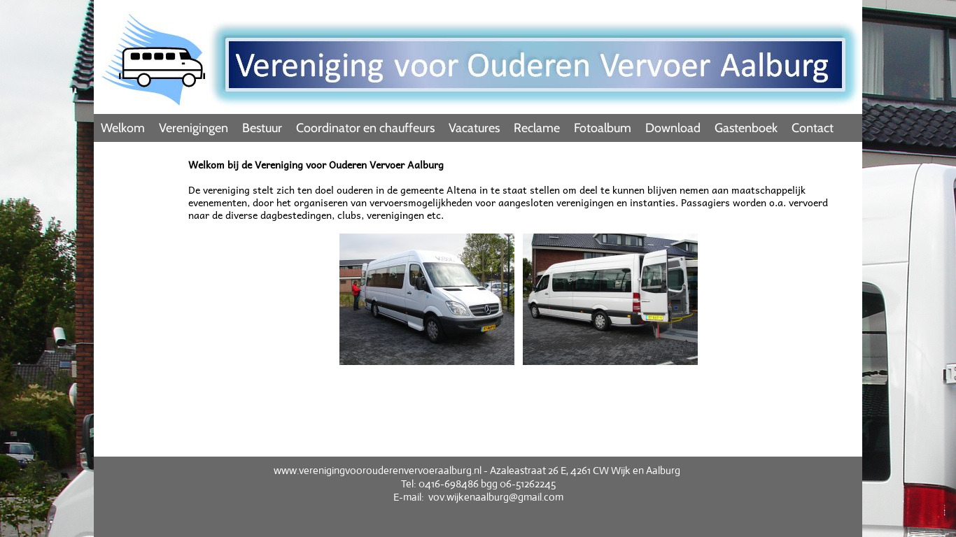 Website van verenigingvoorouderenvervoer